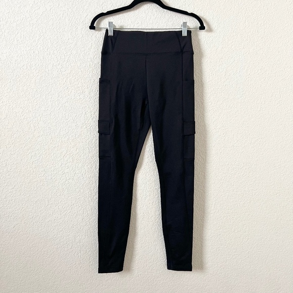 PINK ACTIVE VICTORIA'S SECRET Women's Fleece Leggings Size Small Black - Picture 1 of 7